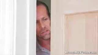 شهوة محرمة: الابن المقنع يأخذ أمه من الخلف